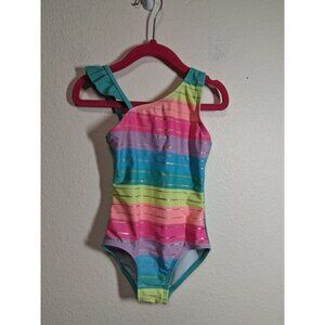 One Piece Girls Swimsuit Size 4T Retro Boho Y2K Summer Beach Pool